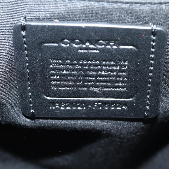 Coach Backpack Leather Gold Black Auth 134985