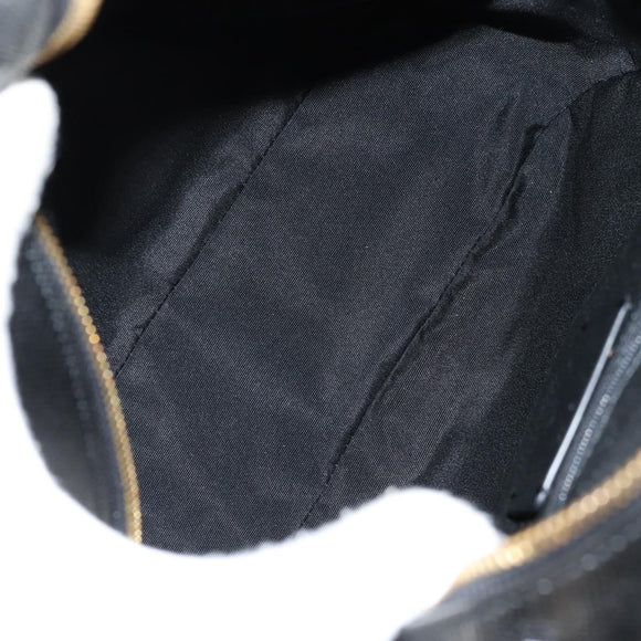 Coach Backpack Leather Gold Black Auth 134985