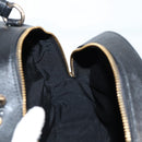 Coach Backpack Leather Gold Black Auth 134985-24