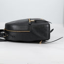 Coach Backpack Leather Gold Black Auth 134985-4