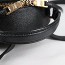 Coach Backpack Leather Gold Black Auth 134985-7