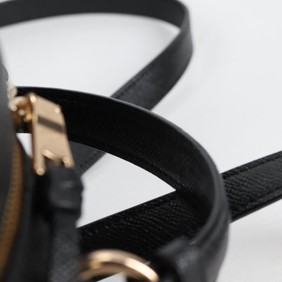 Coach Backpack Leather Gold Black Auth 134985