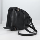 Coach Backpack Leather Gold Black Auth 134985-9