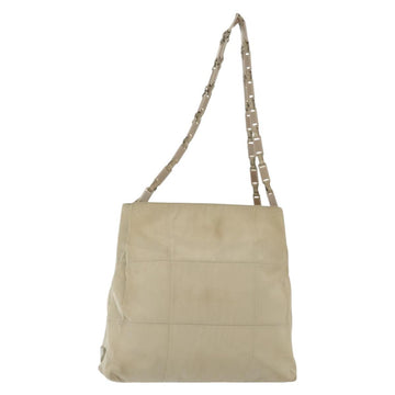 PRADA Shoulder Bag Nylon Beige Auth 134987