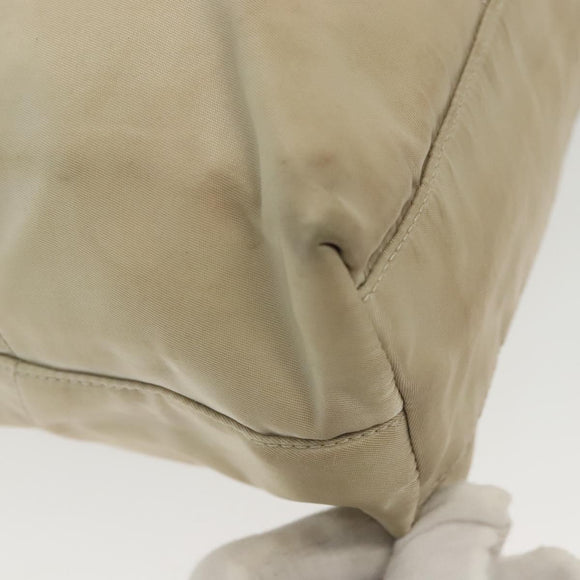 PRADA Shoulder Bag Nylon Beige Auth 134987