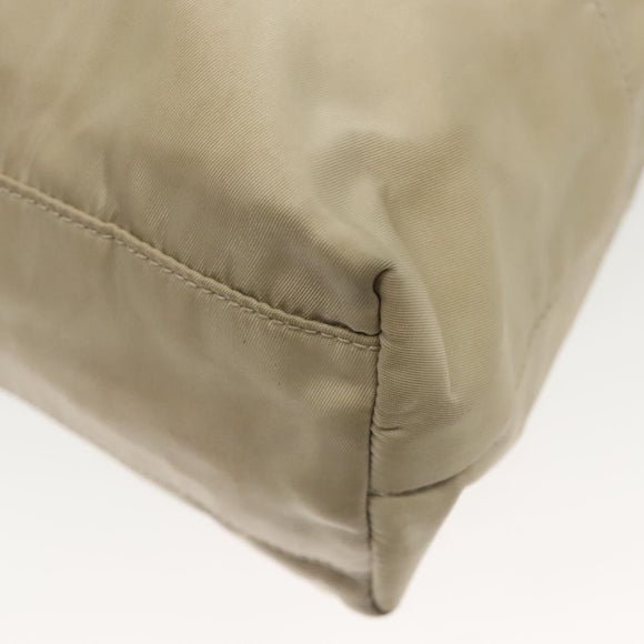 PRADA Shoulder Bag Nylon Beige Auth 134987