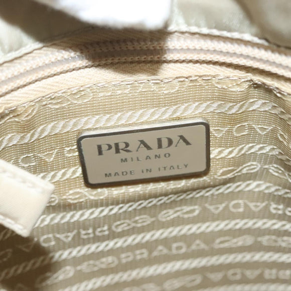 PRADA Shoulder Bag Nylon Beige Auth 134987