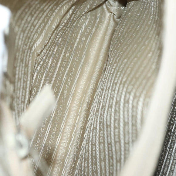 PRADA Shoulder Bag Nylon Beige Auth 134987