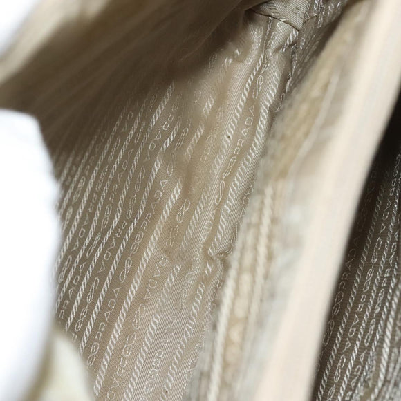 PRADA Shoulder Bag Nylon Beige Auth 134987