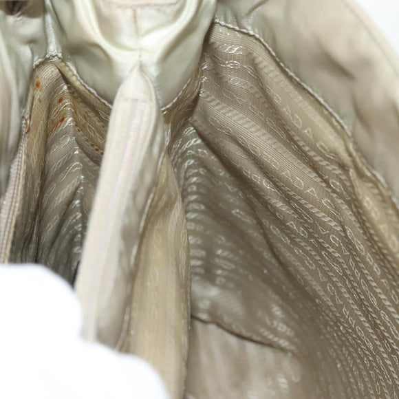 PRADA Shoulder Bag Nylon Beige Auth 134987