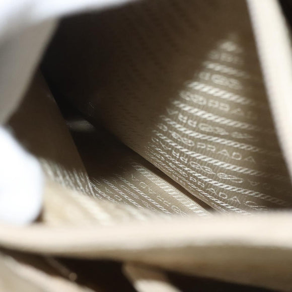 PRADA Shoulder Bag Nylon Beige Auth 134987