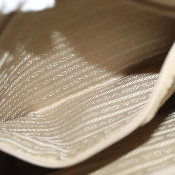 PRADA Shoulder Bag Nylon Beige Auth 134987