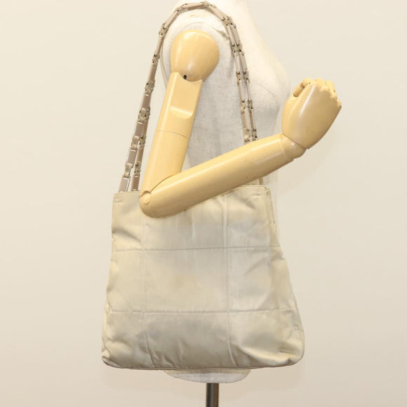 PRADA Shoulder Bag Nylon Beige Auth 134987