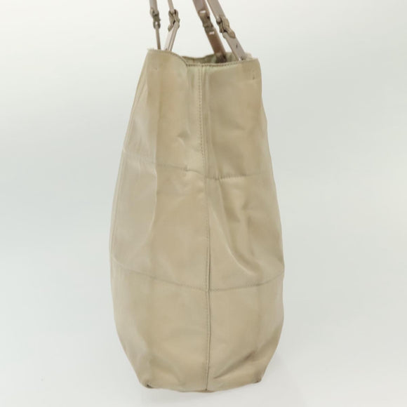 PRADA Shoulder Bag Nylon Beige Auth 134987