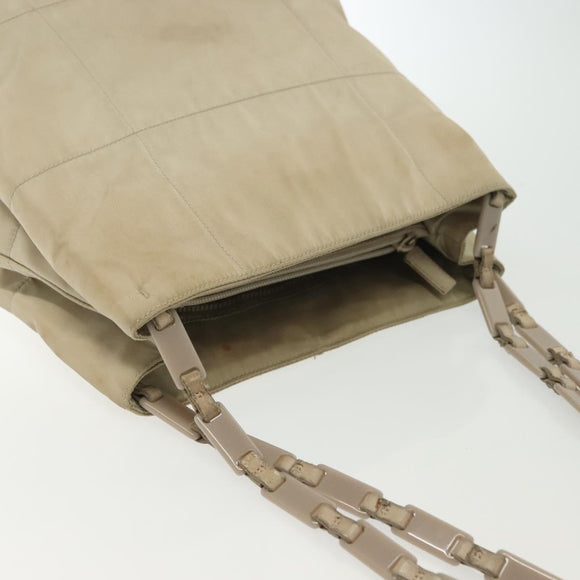 PRADA Shoulder Bag Nylon Beige Auth 134987