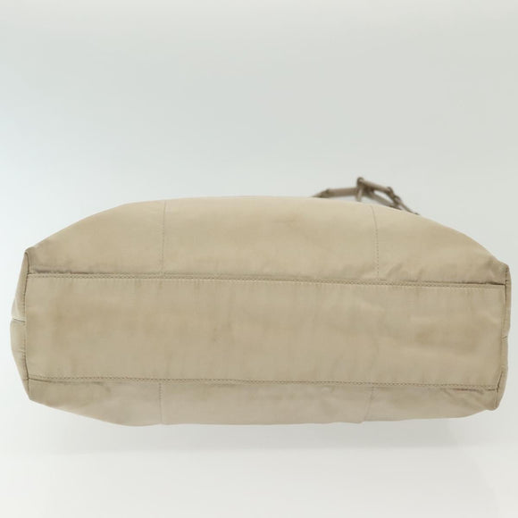 PRADA Shoulder Bag Nylon Beige Auth 134987