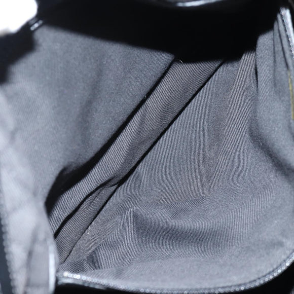 CHANEL Coco Travel Boston Bag PVC Black Silver CC Auth 134999A