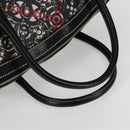 CHANEL Coco Travel Boston Bag PVC Black Silver CC Auth 134999V-7