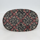 CHANEL Coco Travel Boston Bag PVC Black Silver CC Auth 134999A-5