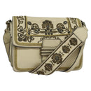 ETRO Rainbow Bag Shoulder Bag Leather Beige Auth 135001-1
