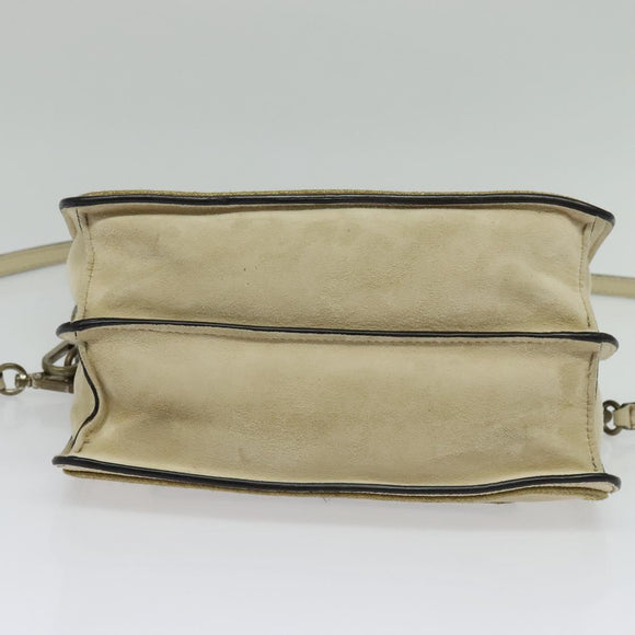 ETRO Rainbow Bag Shoulder Bag Leather Beige Auth 135001