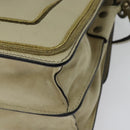 ETRO Rainbow Bag Shoulder Bag Leather Beige Auth 135001-9