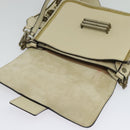 ETRO Rainbow Bag Shoulder Bag Leather Beige Auth 135001-19