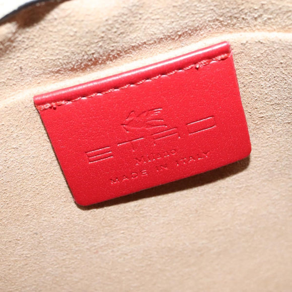 ETRO Rainbow Bag Shoulder Bag Leather Beige Auth 135001