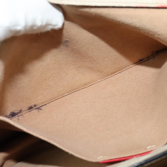 ETRO Rainbow Bag Shoulder Bag Leather Beige Auth 135001