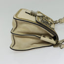 ETRO Rainbow Bag Shoulder Bag Leather Beige Auth 135001-4