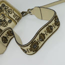 ETRO Rainbow Bag Shoulder Bag Leather Beige Auth 135001-7