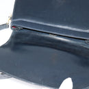 GUCCI GG Canvas Sherry Line Shoulder Bag Navy Gold Red Auth 135003-18