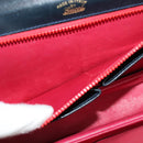 GUCCI GG Canvas Sherry Line Shoulder Bag Navy Gold Red Auth 135003-12