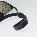 GUCCI GG Canvas Sherry Line Shoulder Bag Navy Gold Red Auth 135003-7