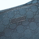 GUCCI GG Canvas Shoulder Bag Black Silver 122791 Auth 135007-14