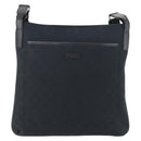 GUCCI GG Canvas Shoulder Bag Black Silver 122791 Auth 135007-2