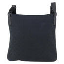 GUCCI GG Canvas Shoulder Bag Black Silver 122791 Auth 135007-3