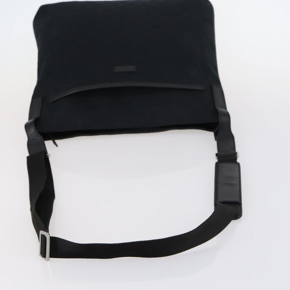 GUCCI GG Canvas Shoulder Bag Black Silver 122791 Auth 135007