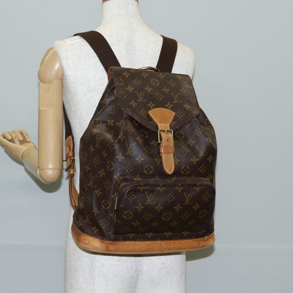 LOUIS VUITTON Monogram Montsouris GM Backpack M51135 LV Auth 135009