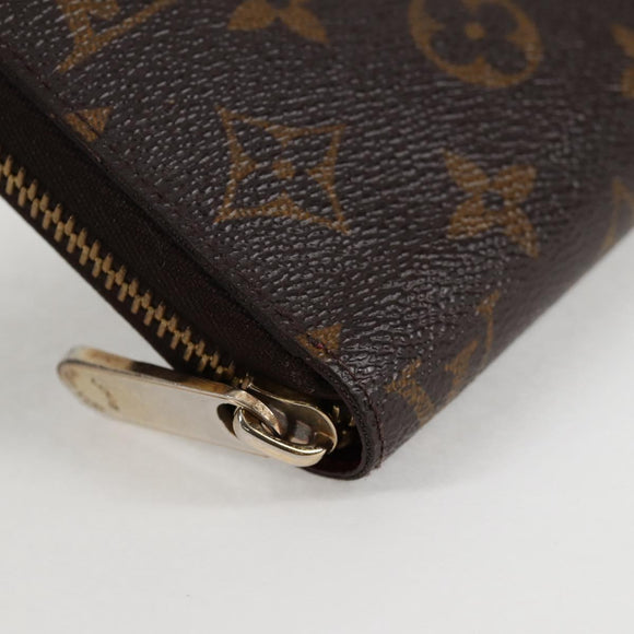LOUIS VUITTON Monogram Zippy Wallet Long Wallet M42616 LV Auth 135010A