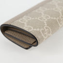 GUCCI GG Supreme Key Case PVC White Gold 456113 2149 Auth 135011M-16