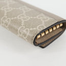 GUCCI GG Supreme Key Case PVC White Gold 456113 2149 Auth 135011M-17