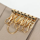 GUCCI GG Supreme Key Case PVC White Gold 456113 2149 Auth 135011AM-9