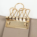 GUCCI GG Supreme Key Case PVC White Gold 456113 2149 Auth 135011M-10
