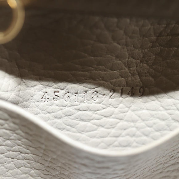 GUCCI GG Supreme Key Case PVC White Gold 456113 2149 Auth 135011AM