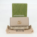 GUCCI GG Supreme Key Case PVC White Gold 456113 2149 Auth 135011M-12