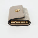GUCCI GG Supreme Key Case PVC White Gold 456113 2149 Auth 135011AM-3