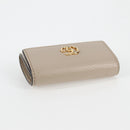 GUCCI GG Supreme Key Case PVC White Gold 456113 2149 Auth 135011AM-5