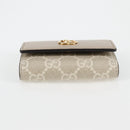 GUCCI GG Supreme Key Case PVC White Gold 456113 2149 Auth 135011M-6