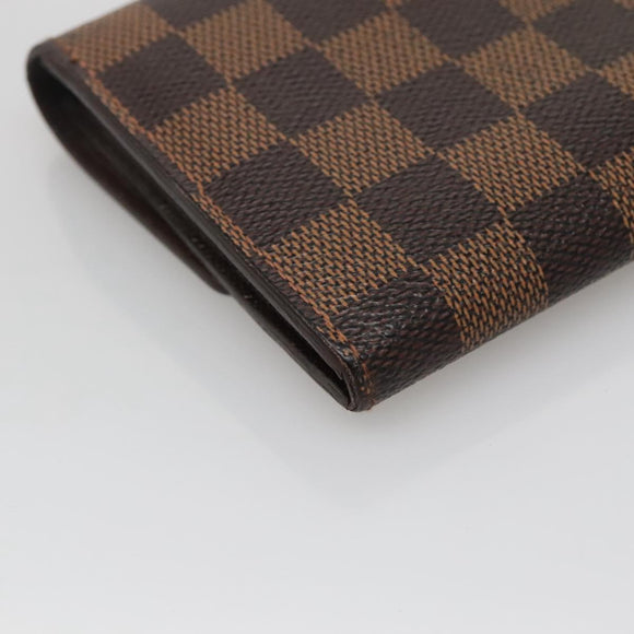 LOUIS VUITTON Damier Ebene Portefeuille Sarah Long Wallet N60491 LV Auth 135012
